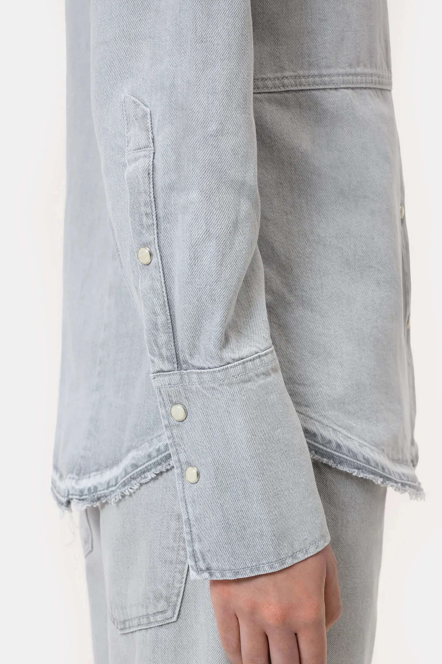 Fitted Utility Shirt Grey