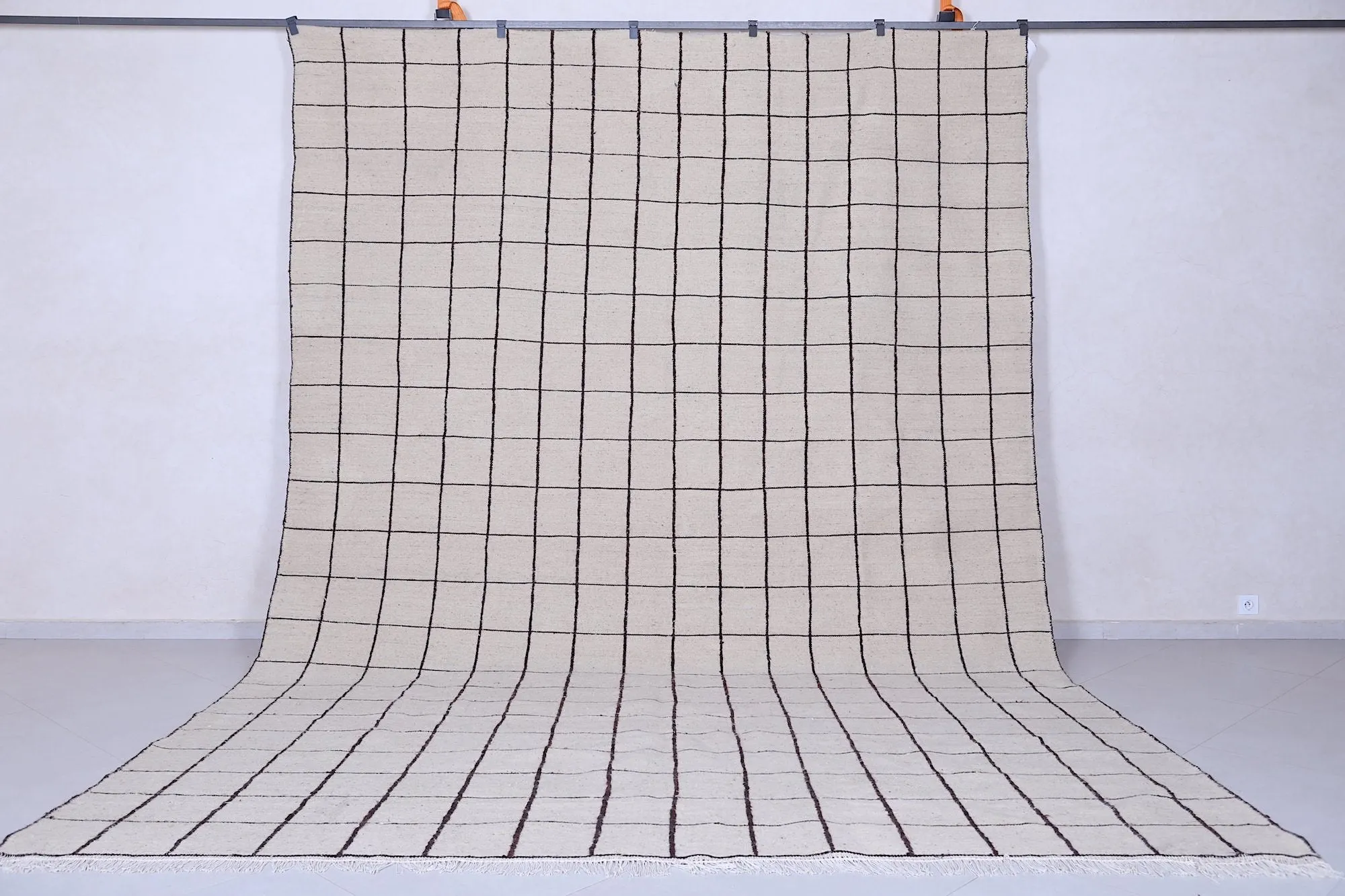 Flat woven kilim rug - Grid Moroccan rug