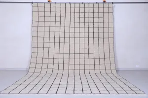 Flat woven kilim rug - Grid Moroccan rug