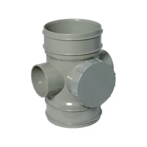 FloPlast Solvent Weld Soil Access Pipe Grey SS275