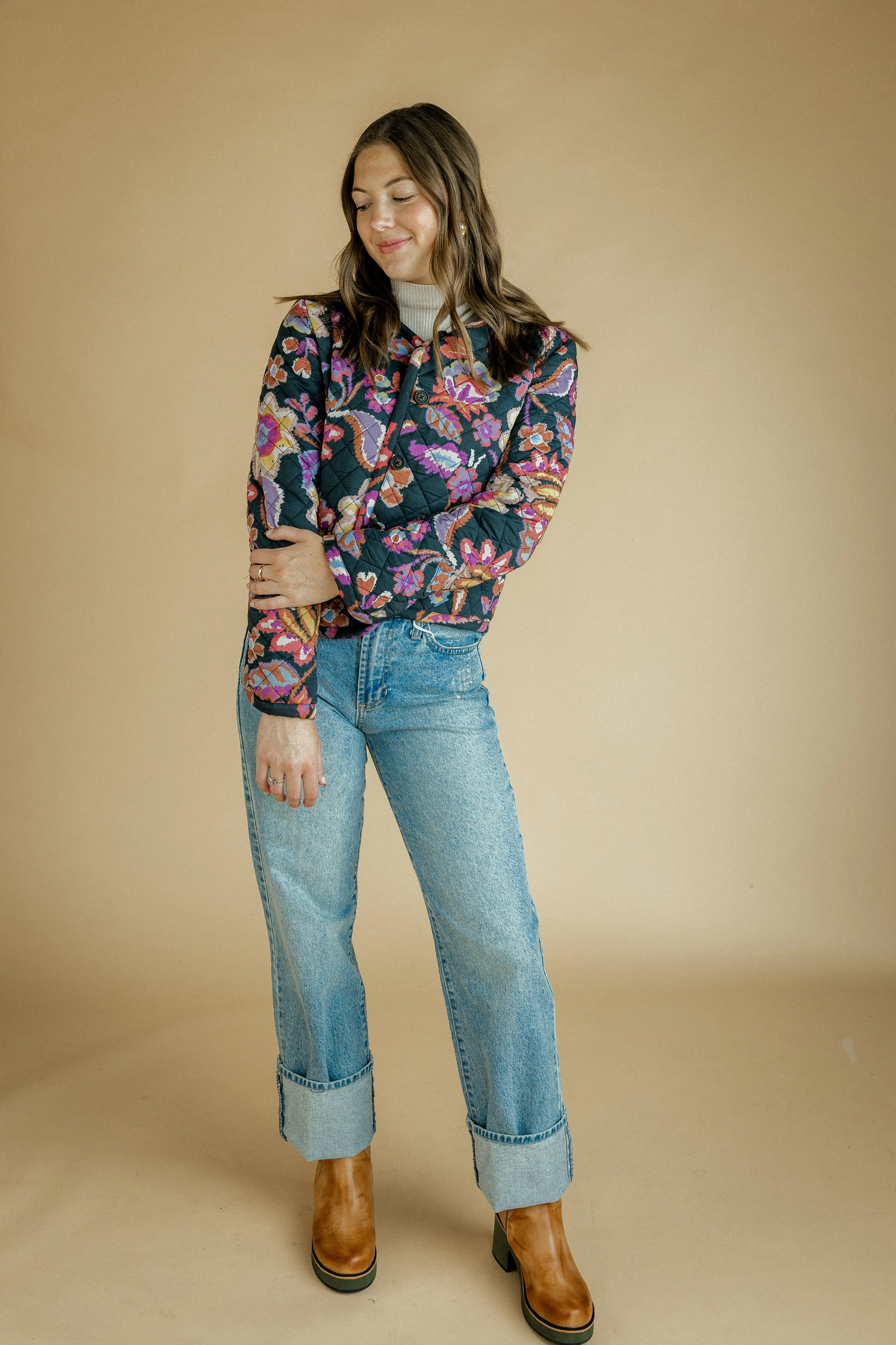 Floral Fall Quilted Jacket