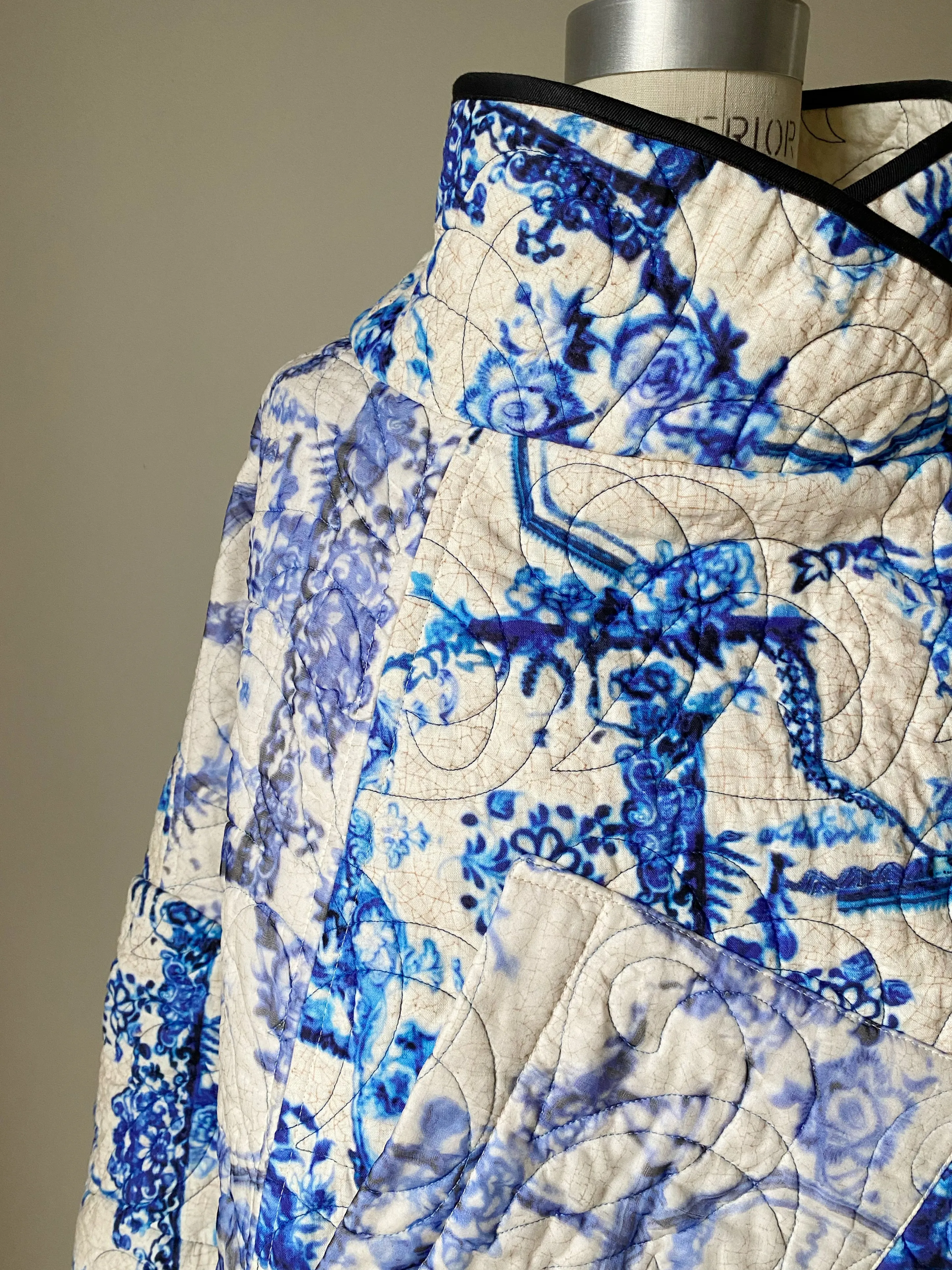 flow blue quilted cocoon