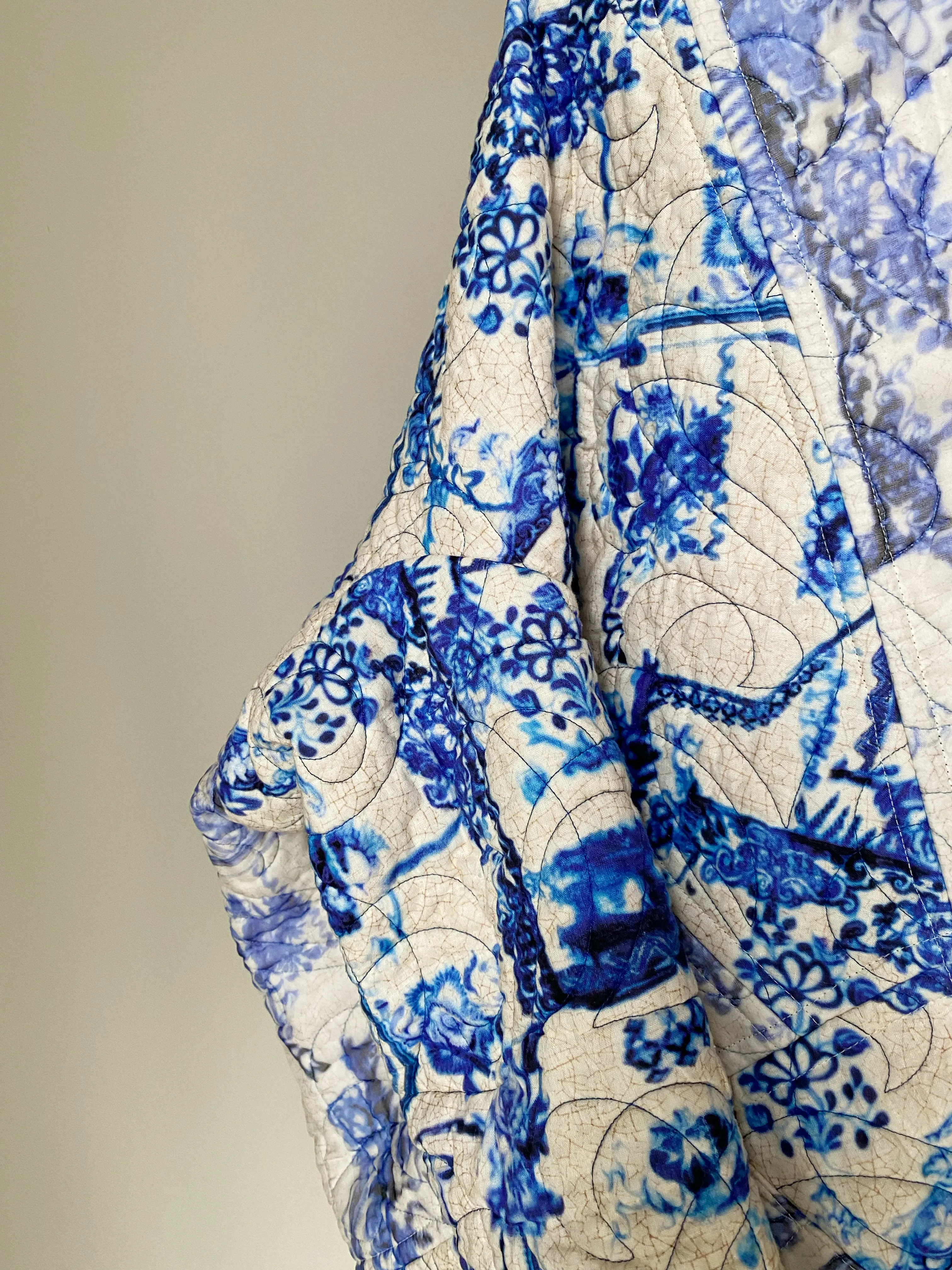 flow blue quilted cocoon