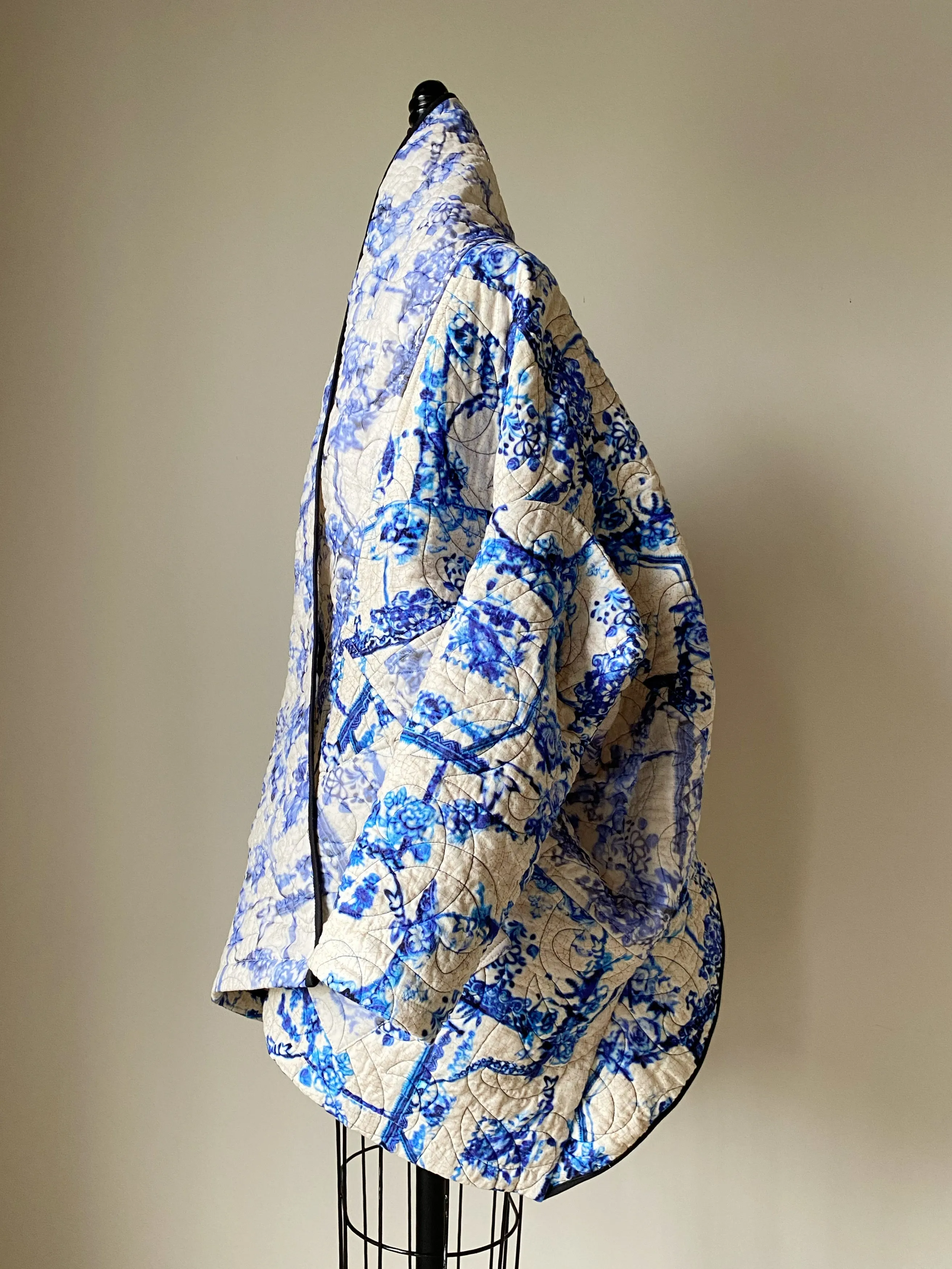flow blue quilted cocoon