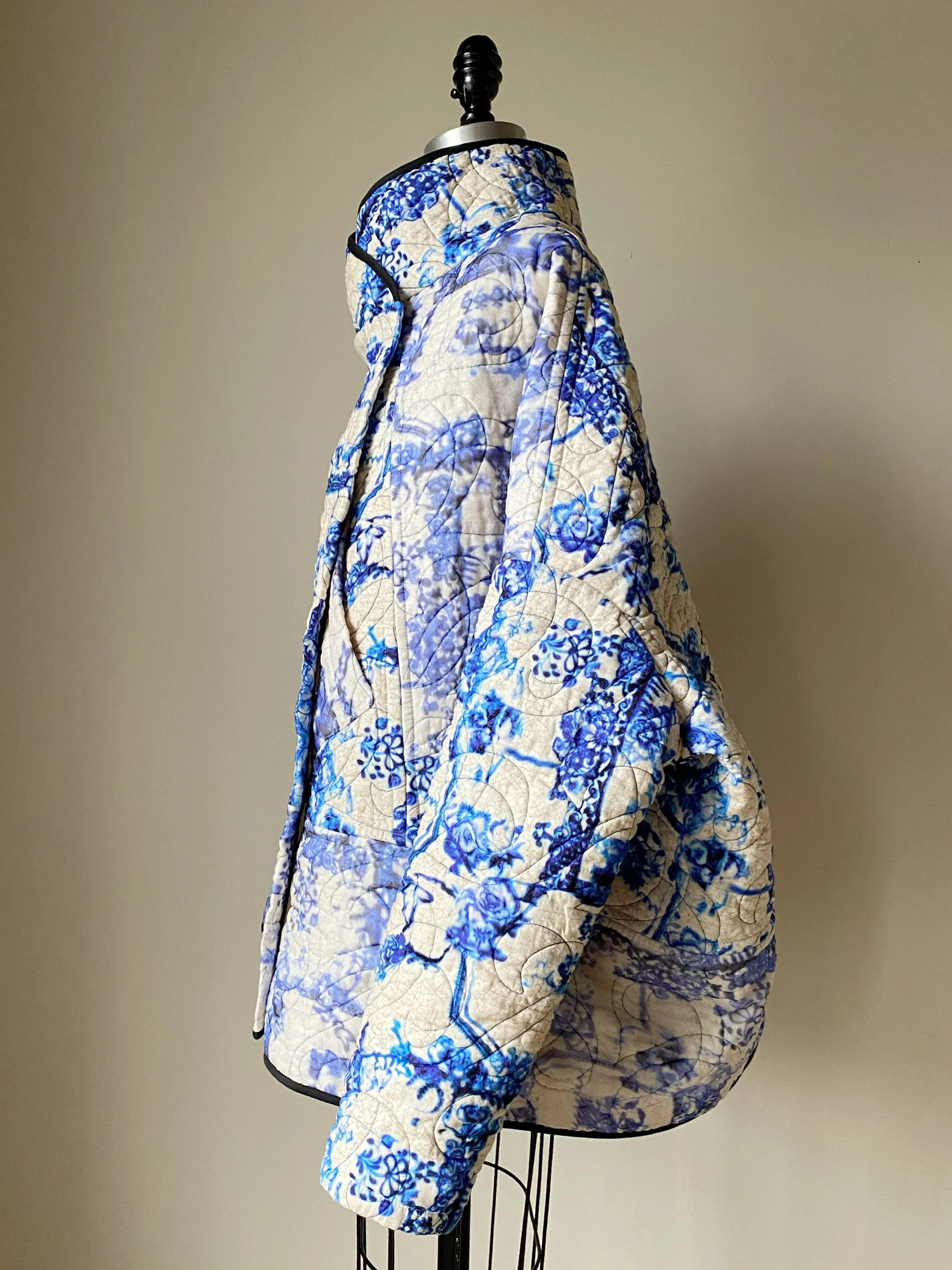 flow blue quilted cocoon