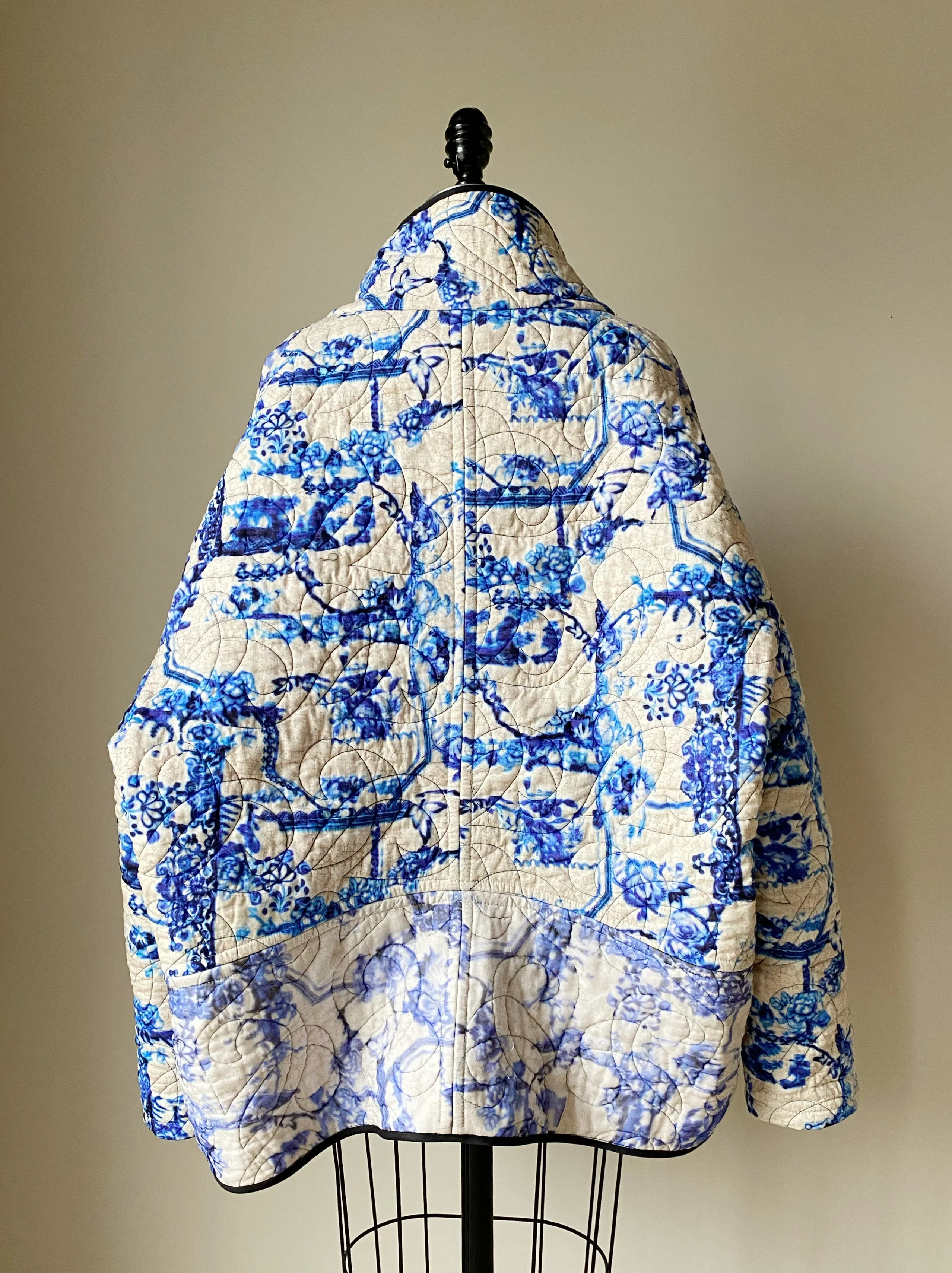 flow blue quilted cocoon