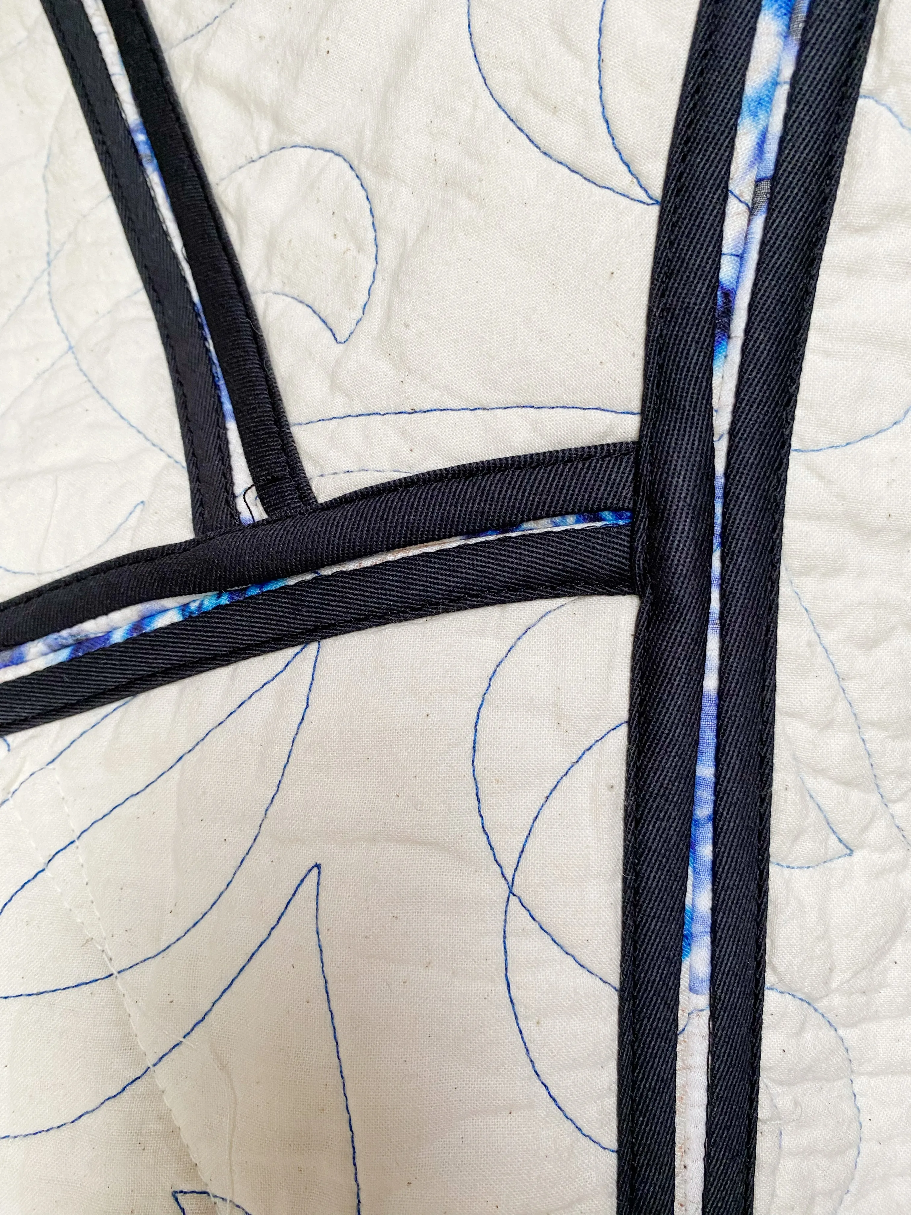 flow blue quilted cocoon