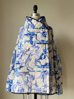 flow blue quilted cocoon