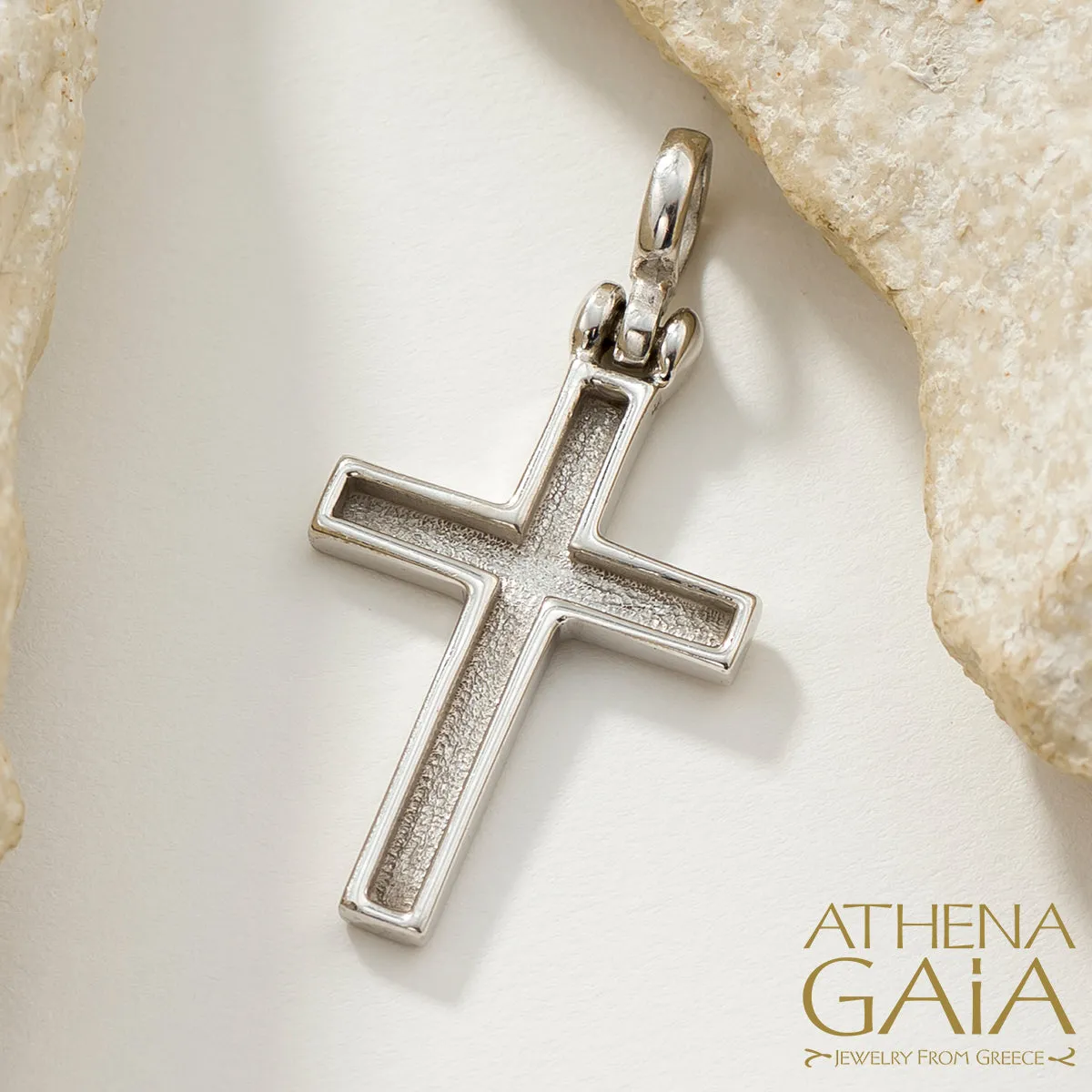Framed Textured Latin Cross (Large)