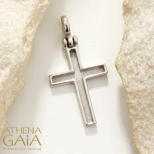 Framed Textured Latin Cross (Large)