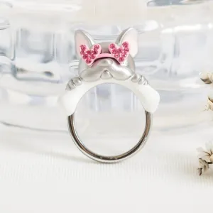 Francois French Bulldog Ring (Silver)