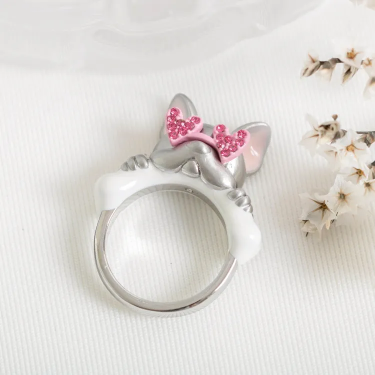Francois French Bulldog Ring (Silver)
