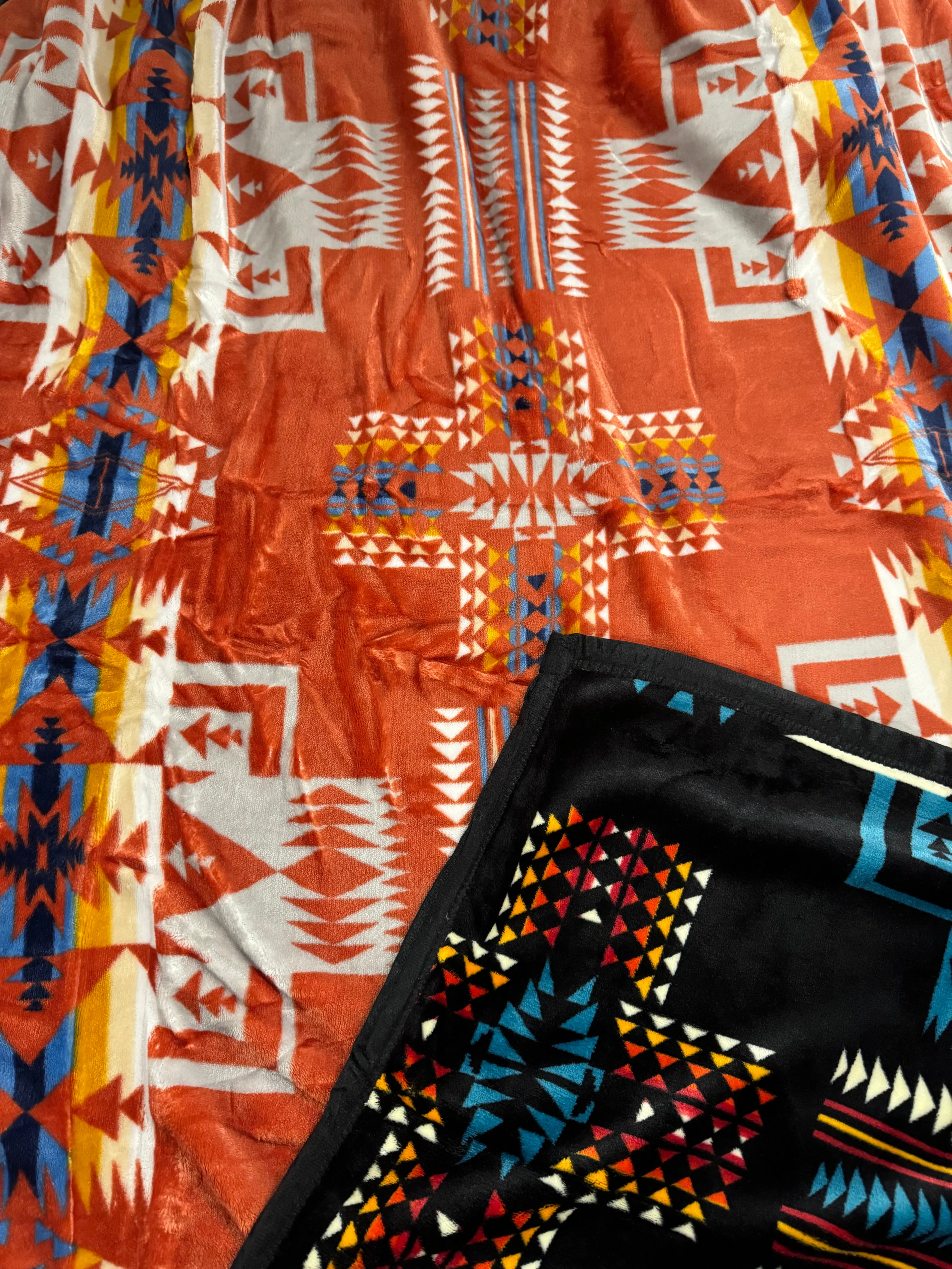 Full Size(60”x80”) Aztec Fleece Blanket-Multiple Colors Available