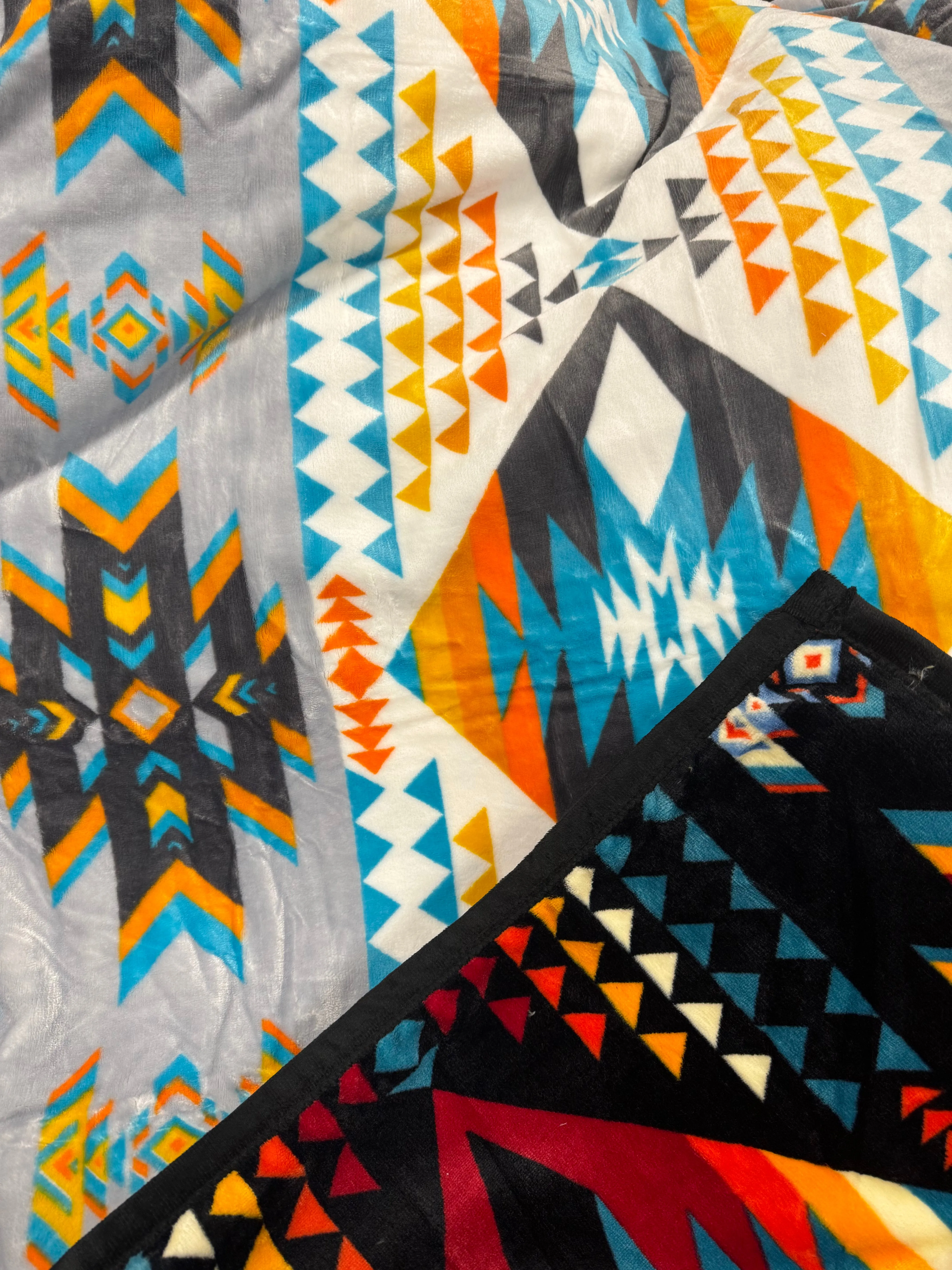 Full Size(60”x80”) Aztec Fleece Blanket-Multiple Colors Available