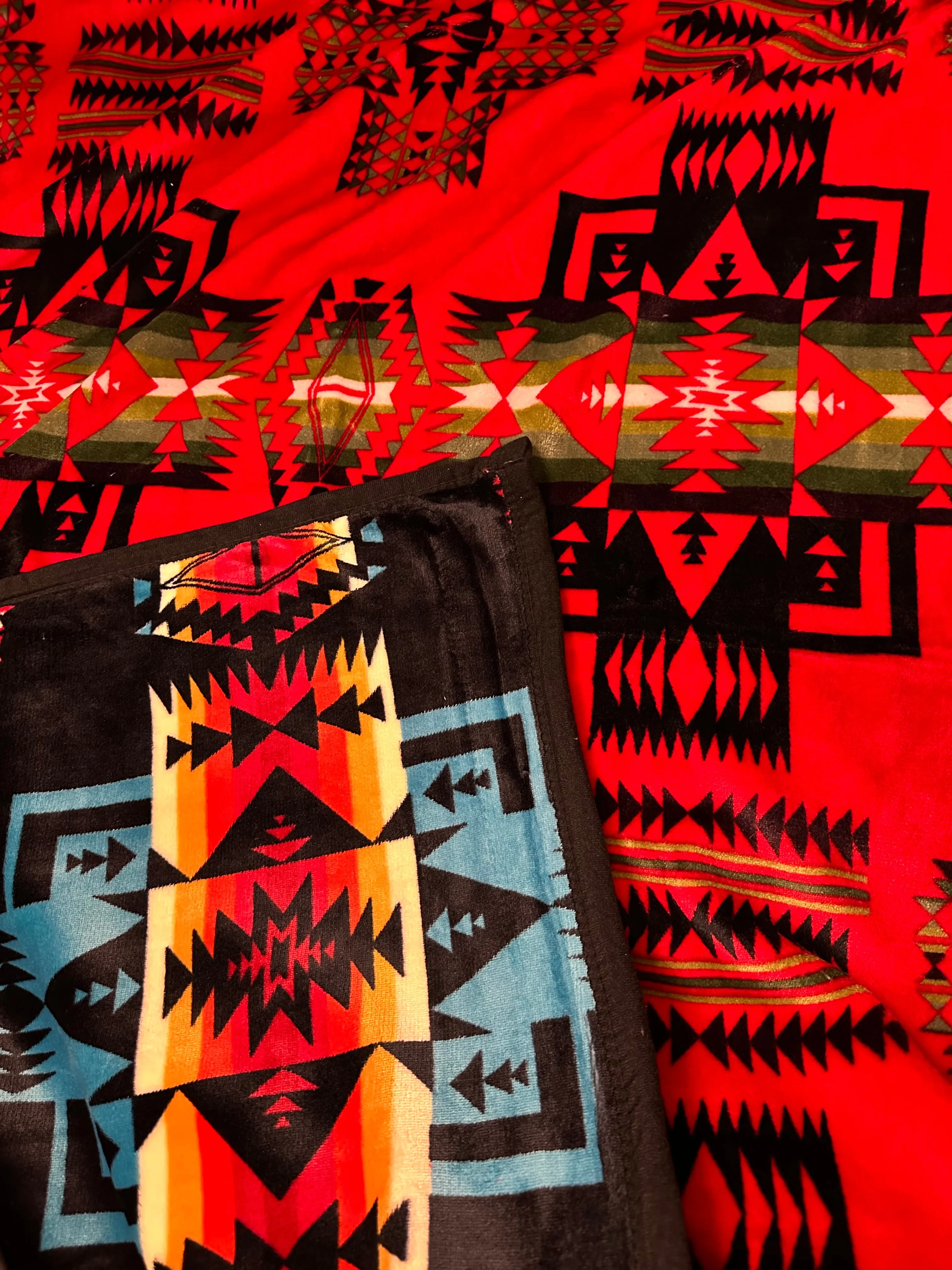 Full Size(60”x80”) Aztec Fleece Blanket-Multiple Colors Available