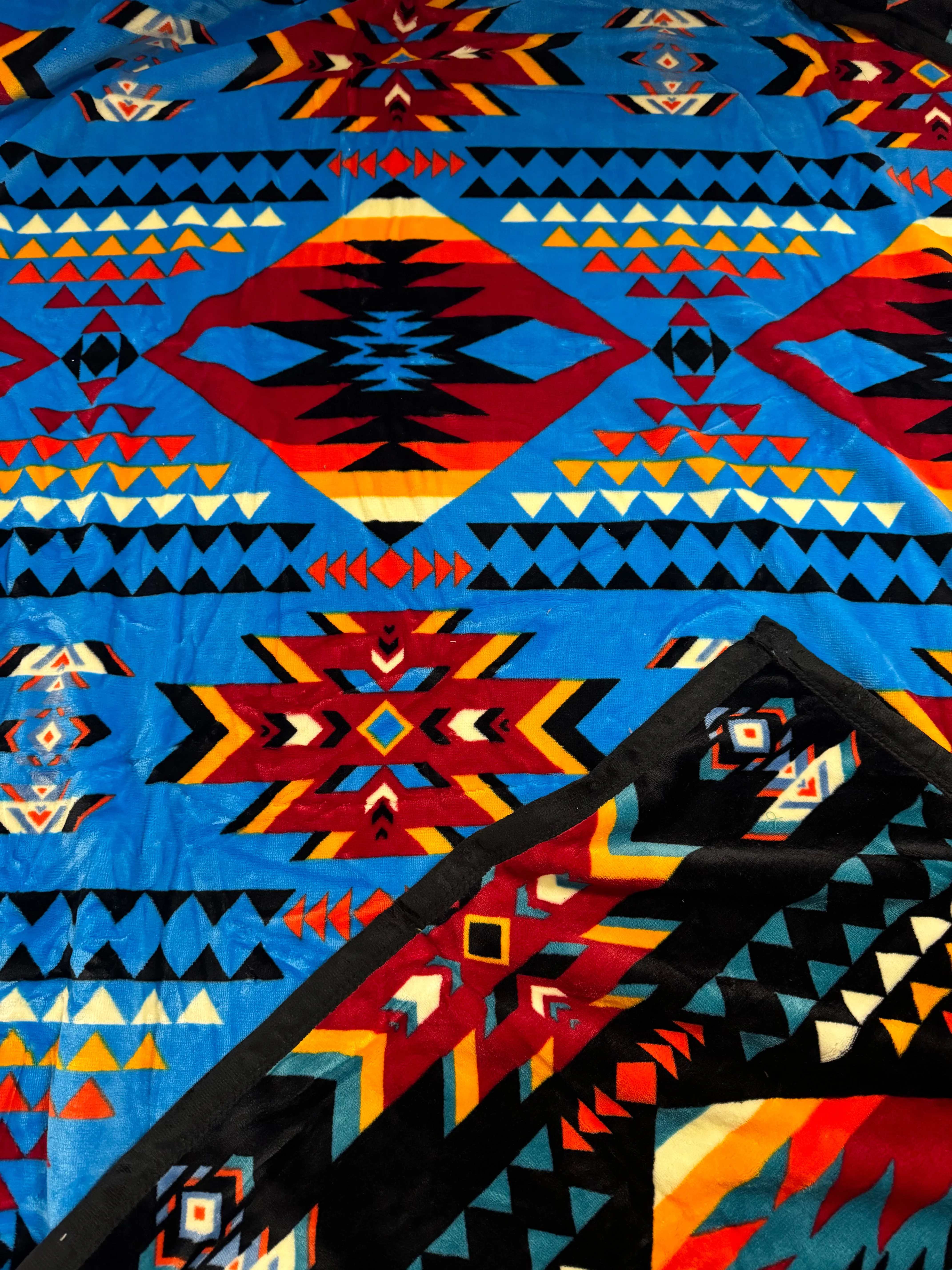 Full Size(60”x80”) Aztec Fleece Blanket-Multiple Colors Available