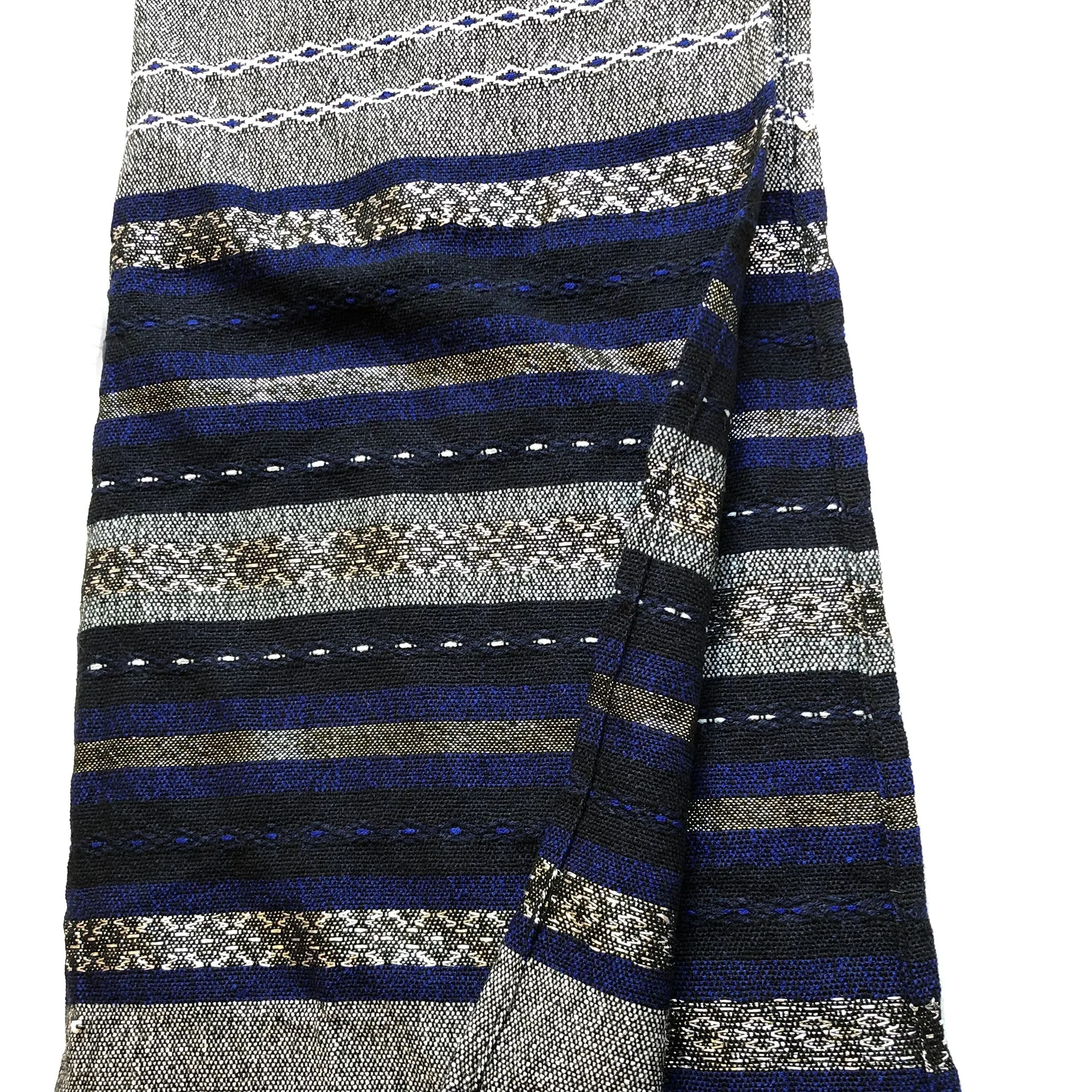 Gabrieli Premium - Wool Tallit - Blue & Silver on Gray