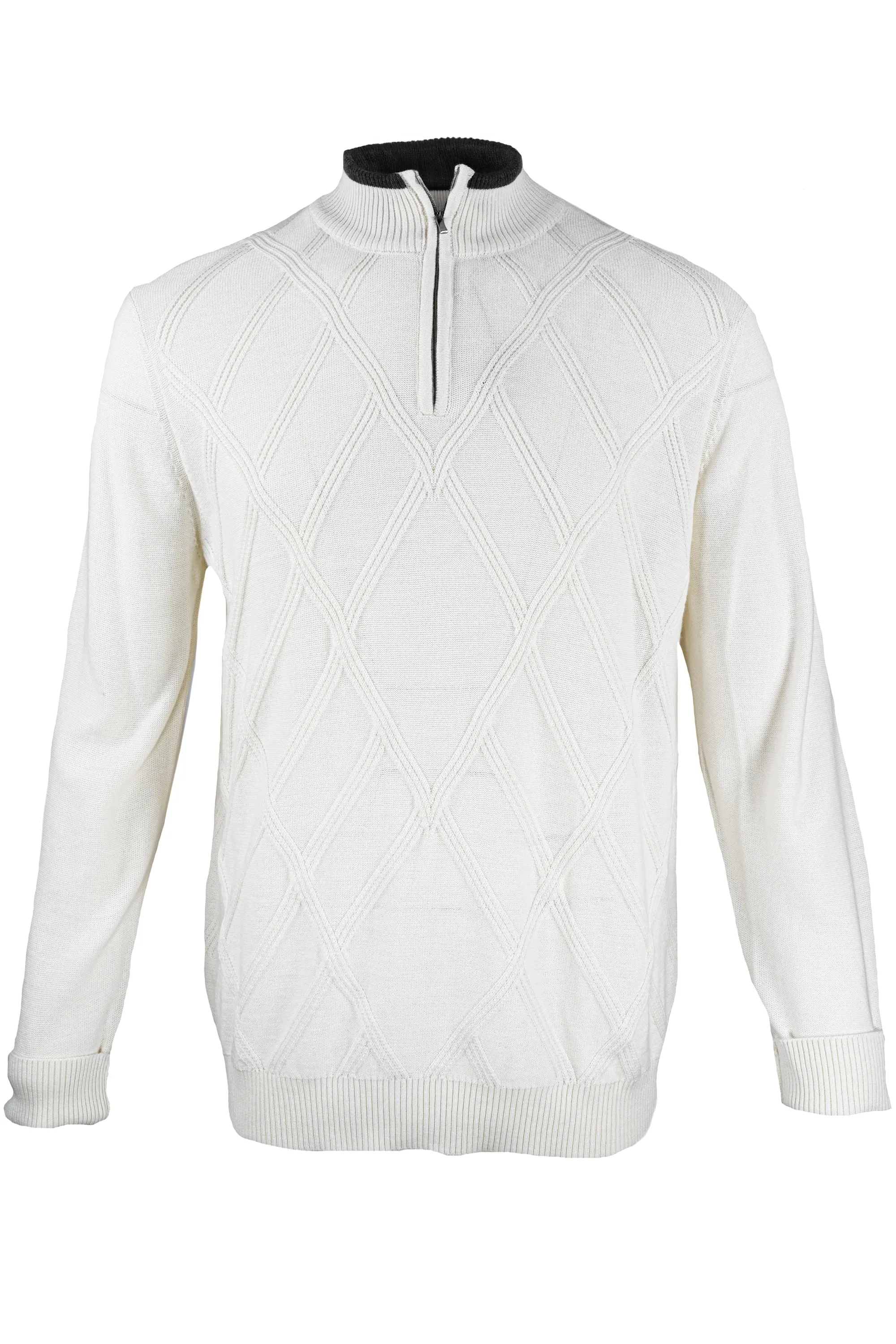 Garnet Textured Sweater White