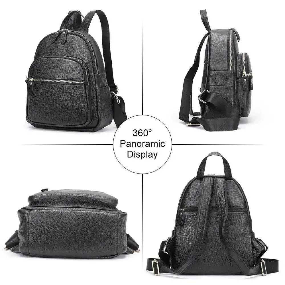 Genuine Leather Women’s Backpack for Travel & School Backpack
