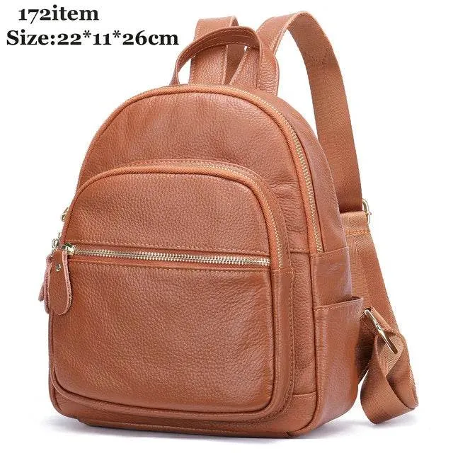 Genuine Leather Women’s Backpack for Travel & School Backpack