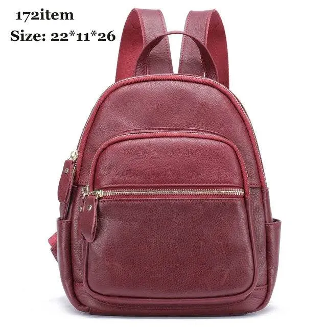 Genuine Leather Women’s Backpack for Travel & School Backpack