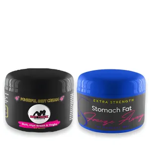 Get Thick Quick Cream & Freeze Away Stomach Fat Gel – The Perfect Duo for Curves & Fat Reduction