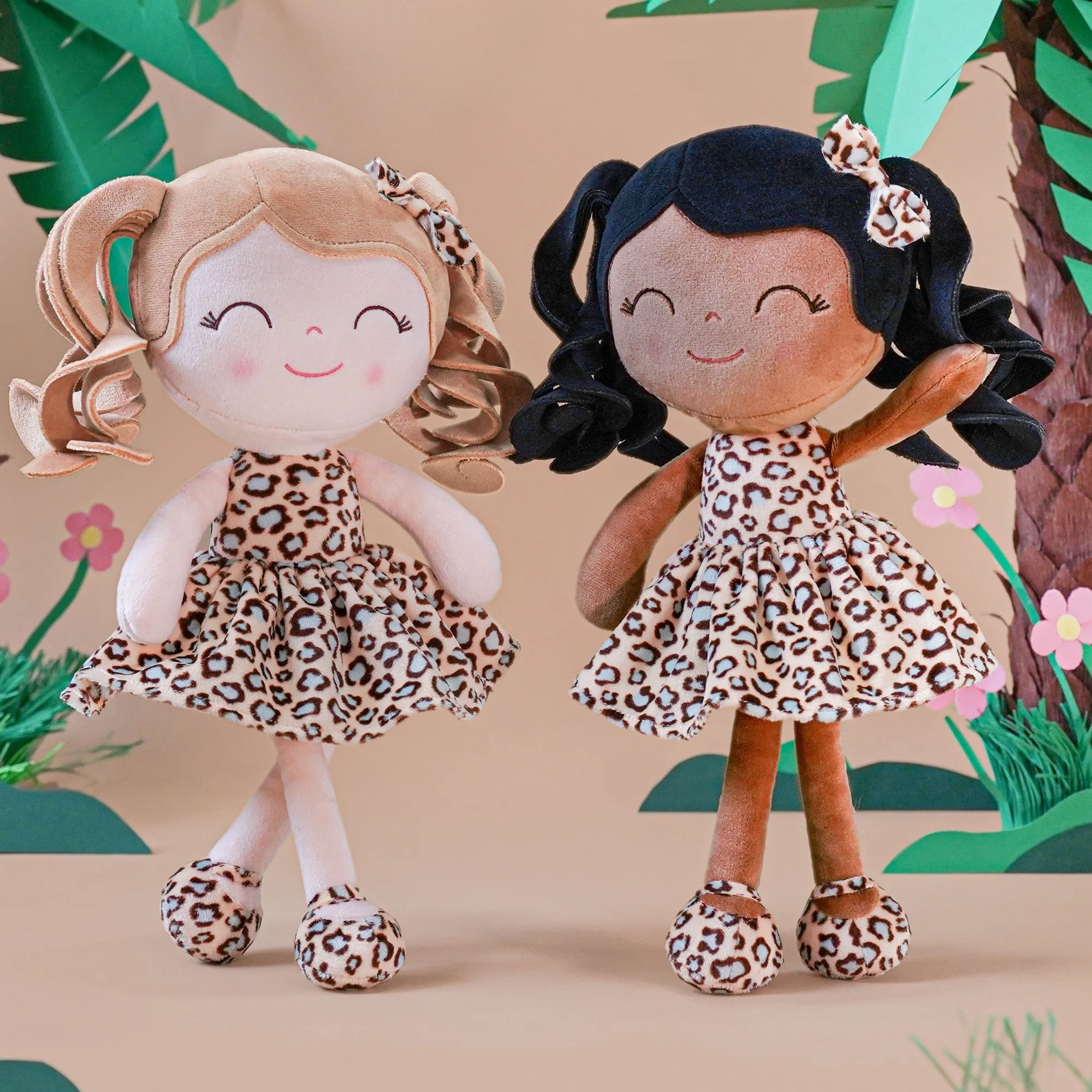 Gloveleya 12-inch Personalized Plush Jungle Animal Doll Series