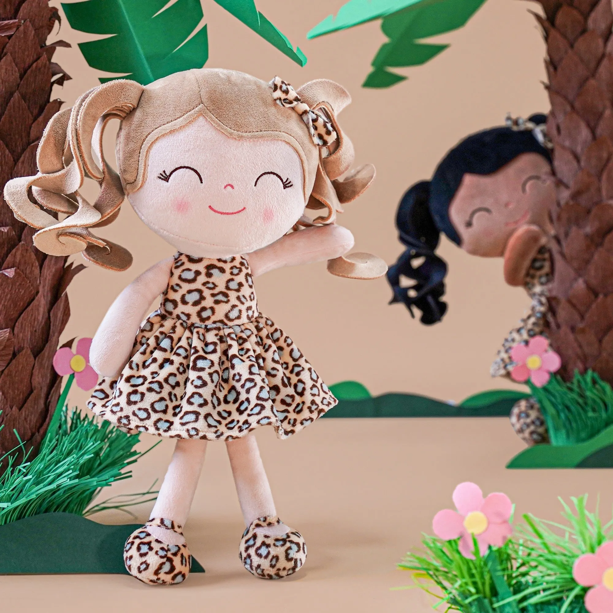 Gloveleya 12-inch Personalized Plush Jungle Animal Doll Series