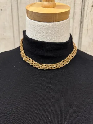 Gold Twisted Thick Necklace