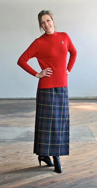 Gordon Red Muted Ladies Hostess Kilt