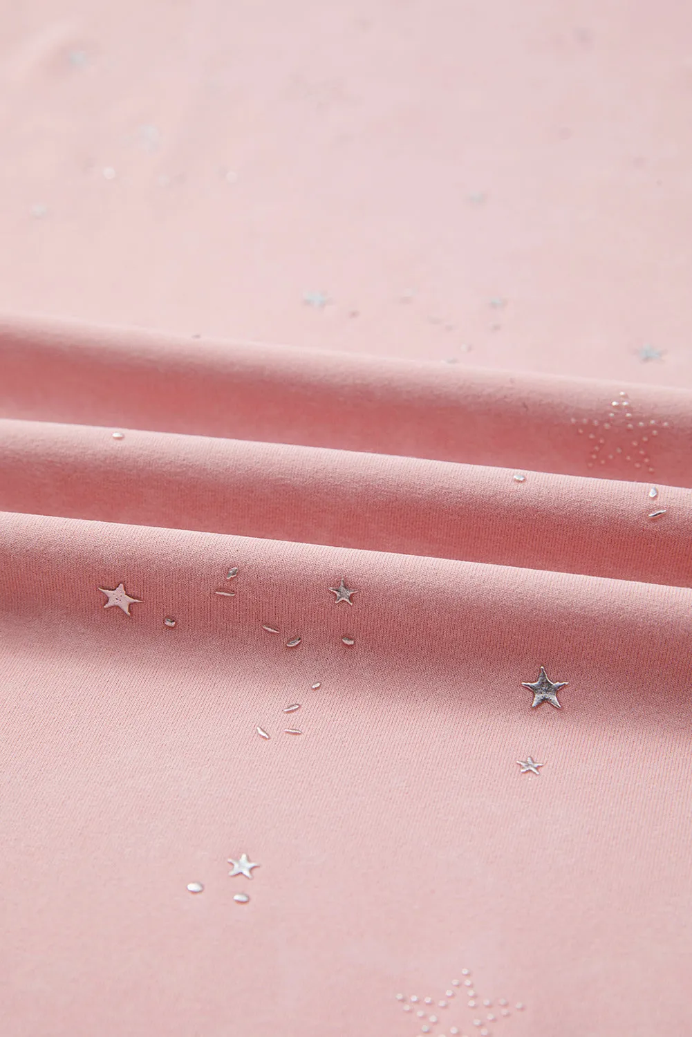 Gossamer Pink Shimmery Stars Oversized T Shirt