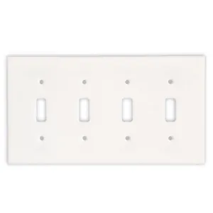 Greek Thassos White Marble Switch Plate Cover, Polished-4 TOGGLE