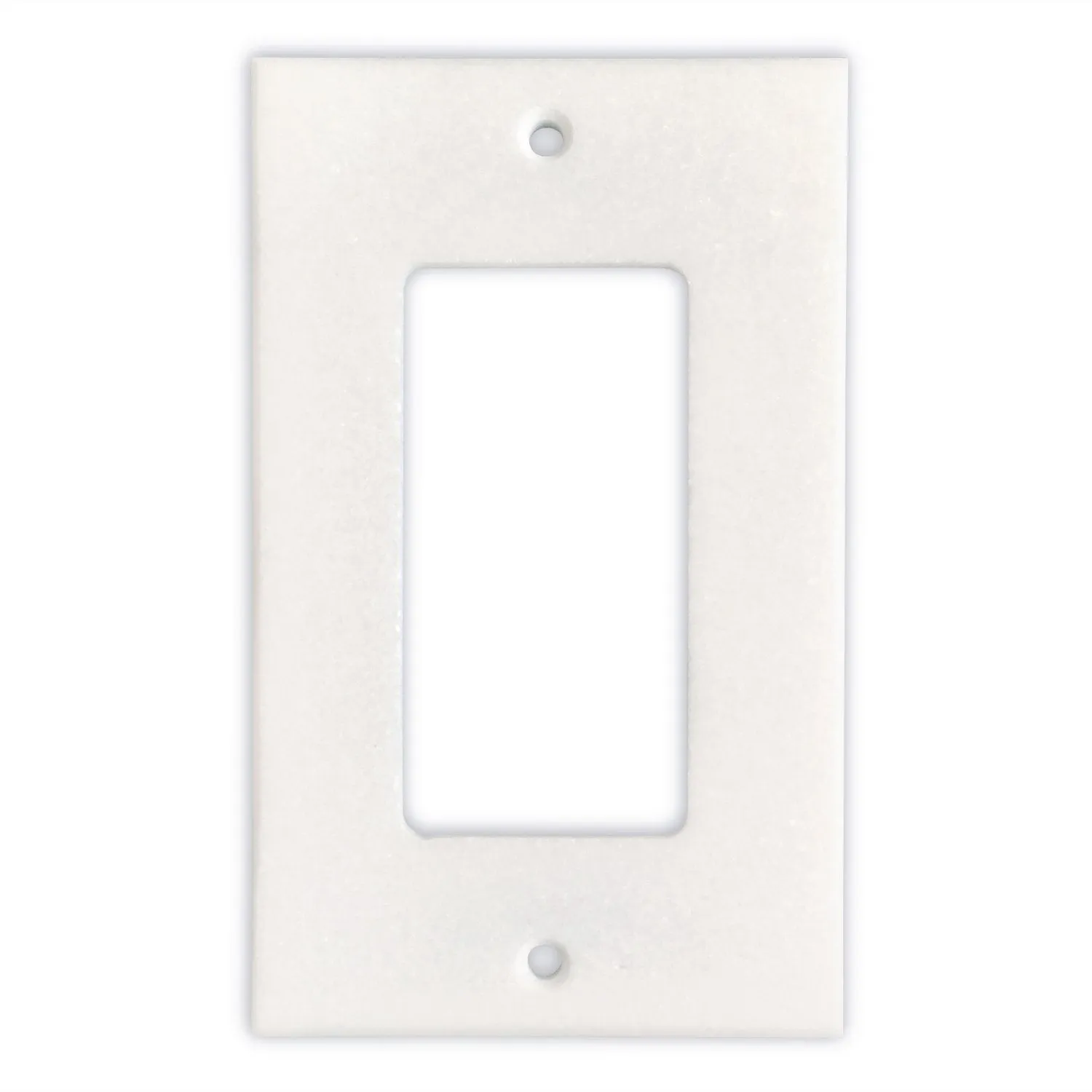 Greek Thassos White Marble Switch Plate Cover, Polished-SINGLE ROCKER