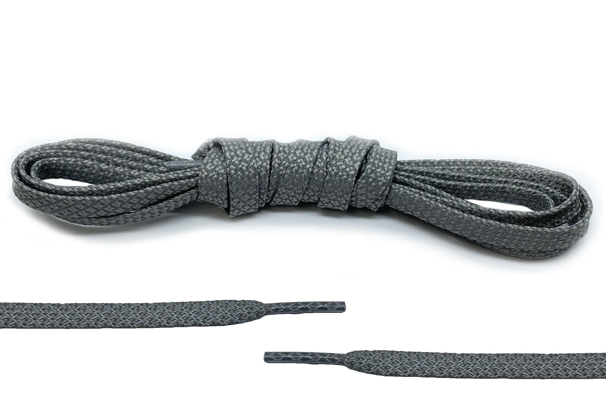 Grey Flat Laces (Reflective)
