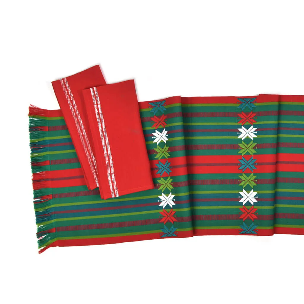 Guatemala Hand woven Christmas Table Runner