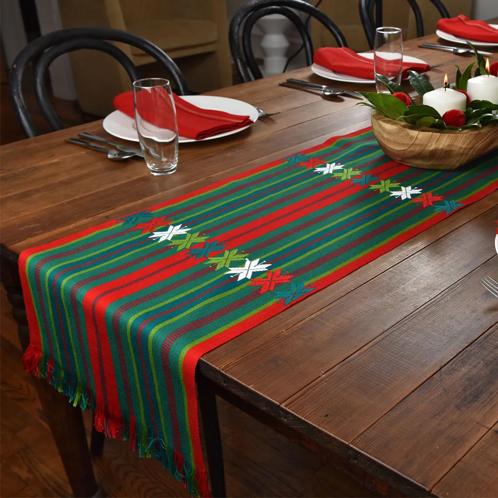 Guatemala Hand woven Christmas Table Runner