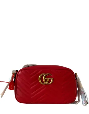 Gucci NEW Red GG Marmont Crossbody Bag