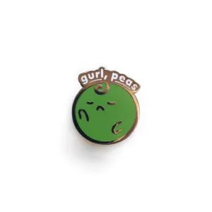 Gurl Peas - Cute Food Puns - Pin