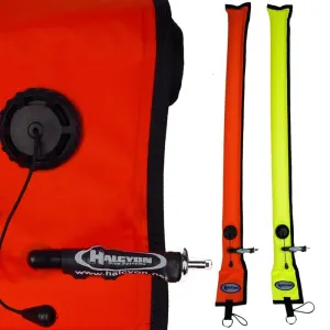 Halcyon Diver's Alert Marker, 3.3' (1 m) long, closed circuit yellow