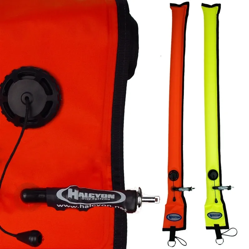 Halcyon Diver's Alert Marker, 3.3' (1 m) long, closed circuit yellow