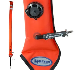 Halcyon Super Slim Diver's Alert Marker, 6' (1.8 m) long, closed circuit Orange