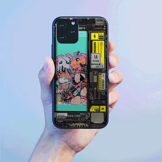 Halloween Candy 1 Industrial LED Case for iPhone