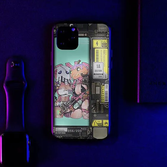 Halloween Candy 1 Industrial LED Case for iPhone