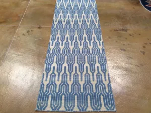 Hand-Woven Flatweave Reversible Handmade 100% Wool Rug (Size 2.8 X 7.10) Brrsf-1431