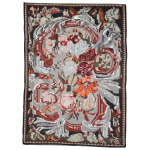 Hand-Woven Moldavian Reversible Kilim Wool Rug (Size 6.1 X 9.5) Brral-4134
