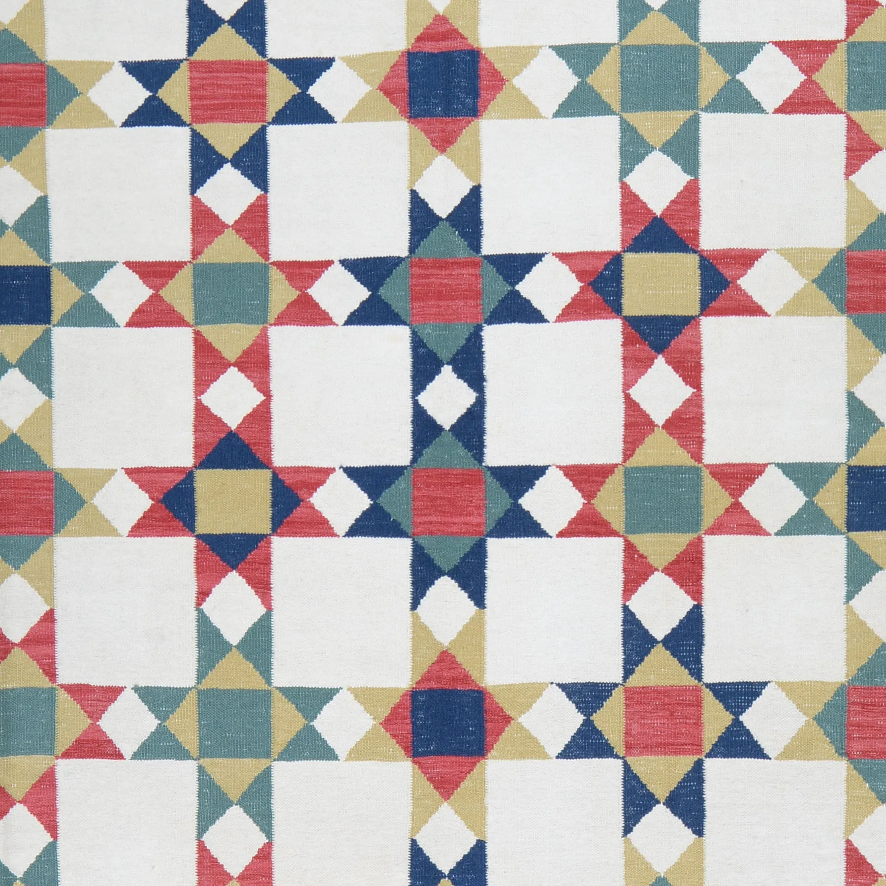 Hand-Woven Southwestern Design Handmade Flatweave Wool Rug (Size 7.11 x 11.7) Cwral-6957