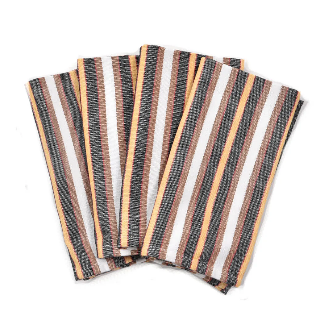 Hand Woven Table Napkins | Cocoa & Apricot