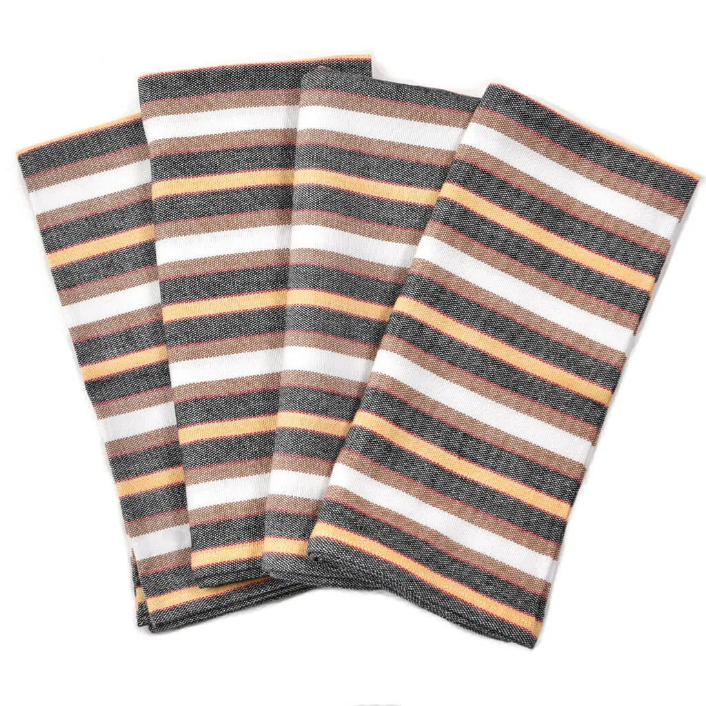 Hand Woven Table Napkins | Cocoa & Apricot