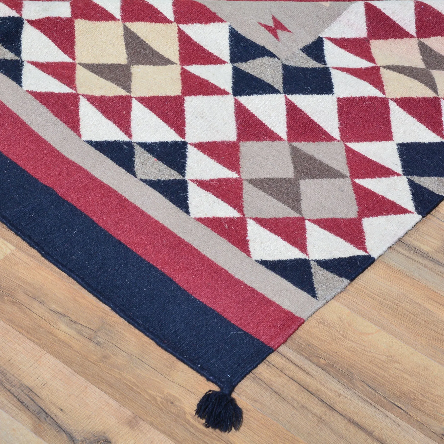Hand-Woven Tribal Navajo Style Handmade Wool Rug (Size 9.0 X 12.0) Cwral-6942