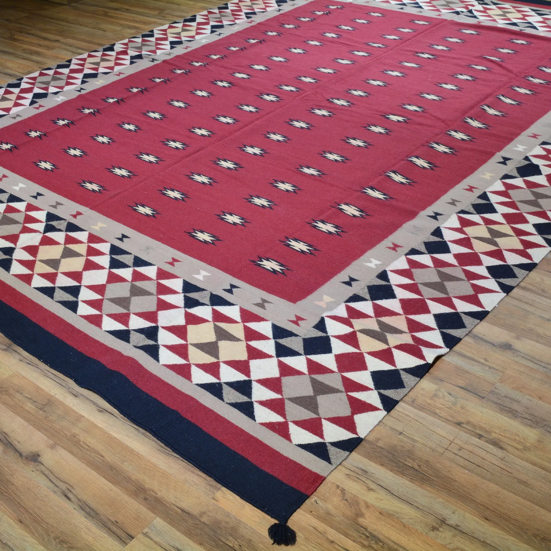 Hand-Woven Tribal Navajo Style Handmade Wool Rug (Size 9.0 X 12.0) Cwral-6942